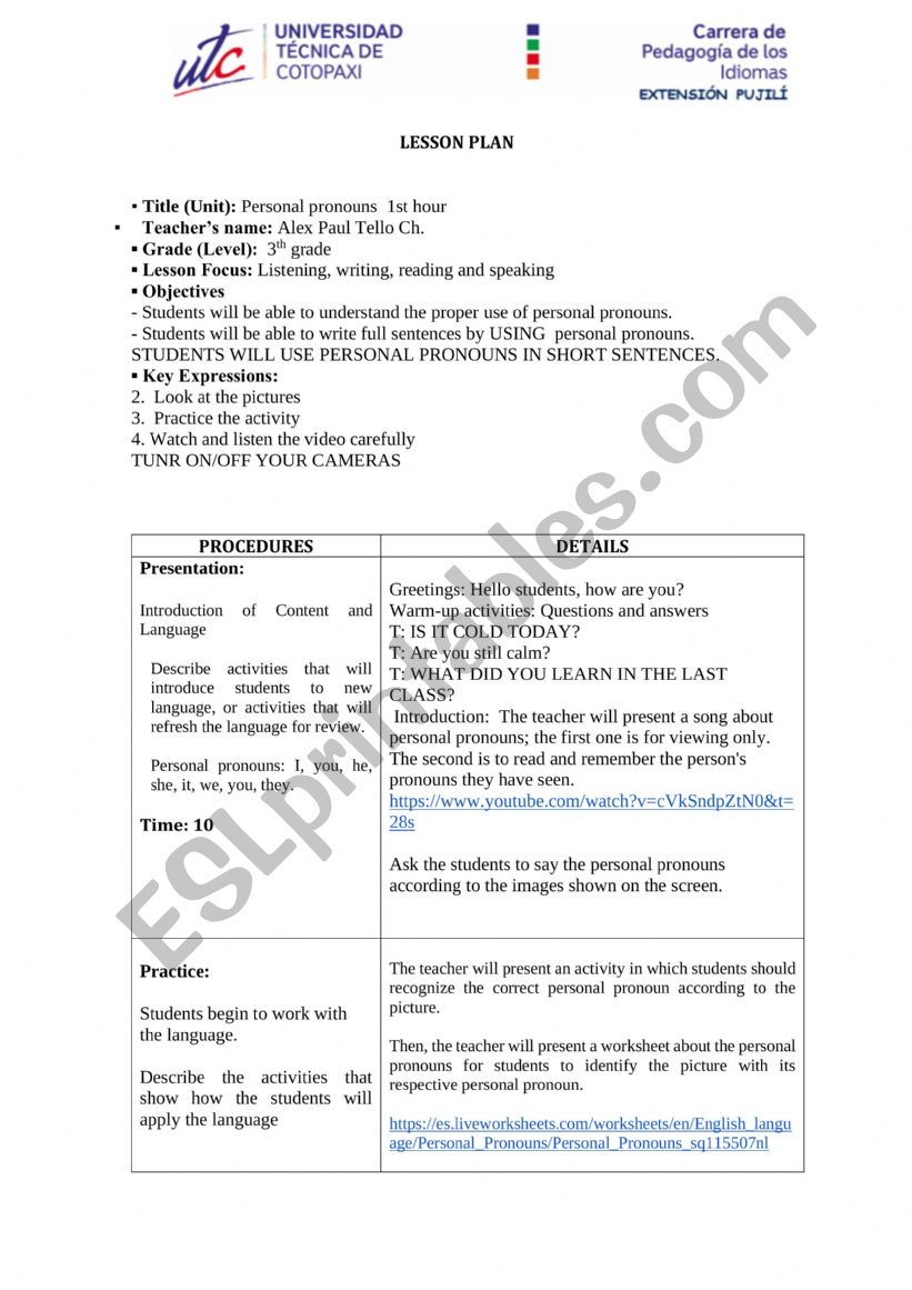 Colors worksheet