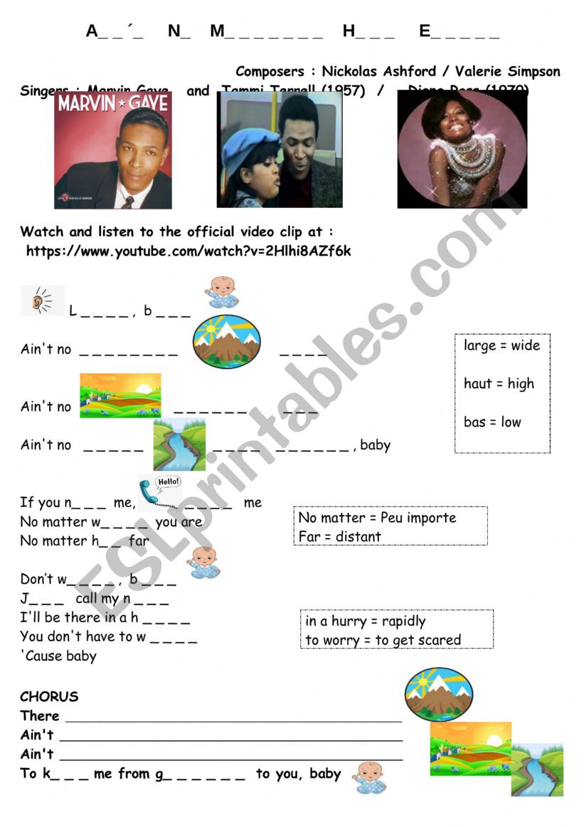 AinÃ¯Â¿Â½t No Mountain High Enough Song by Marvin Gaye