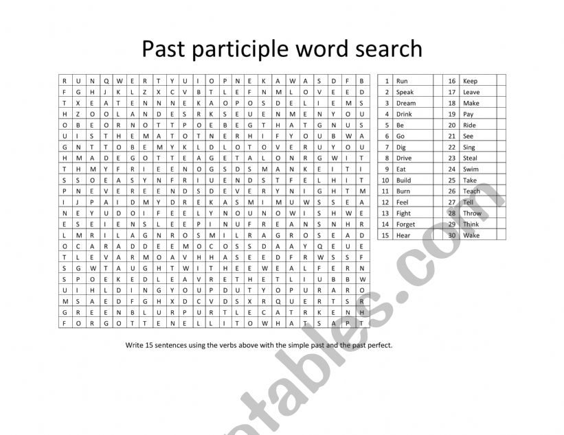  perfect worksheet