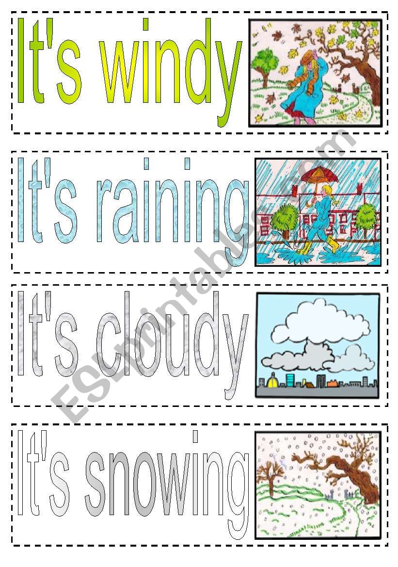 Weather card 1 worksheet