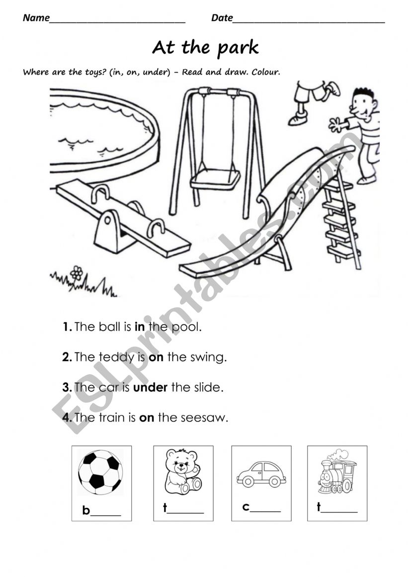 Where are the toys? worksheet