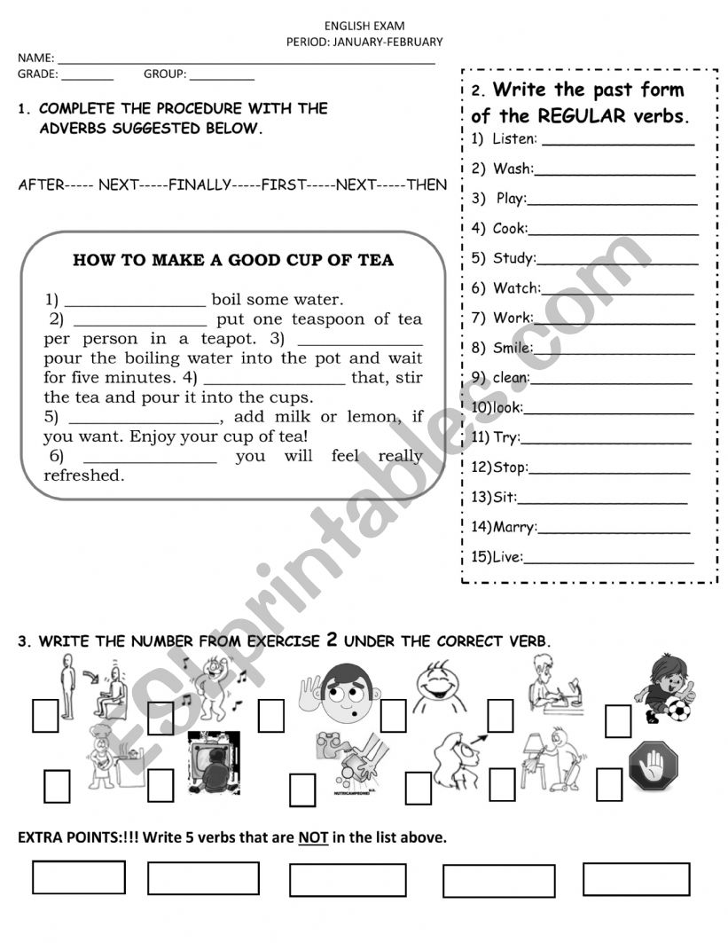 EXAM worksheet