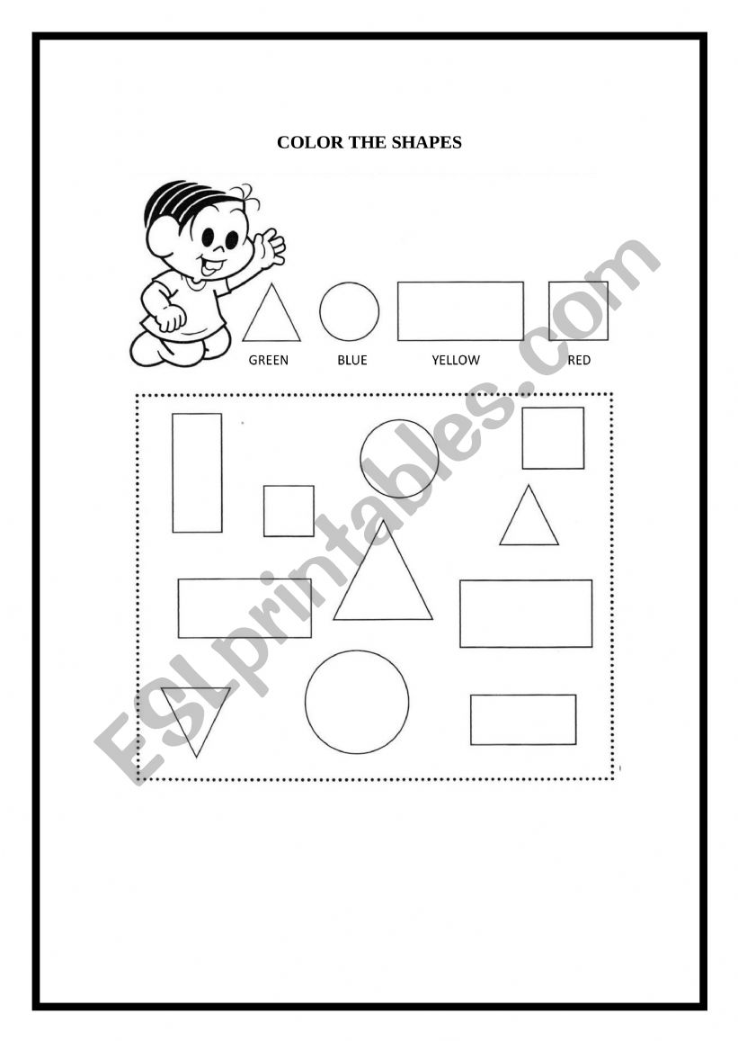 Shapes and colors worksheet