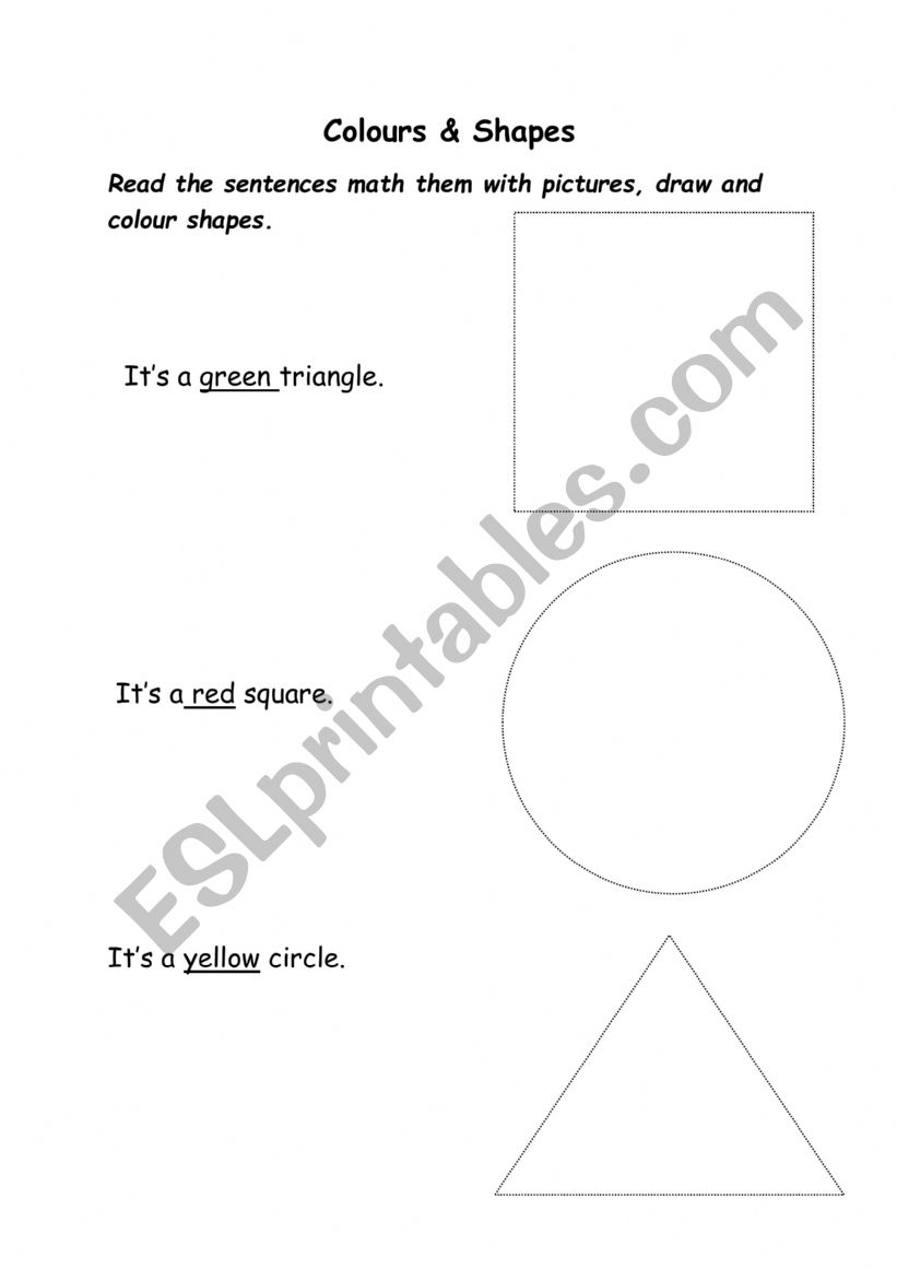 Shapes&Colours worksheet