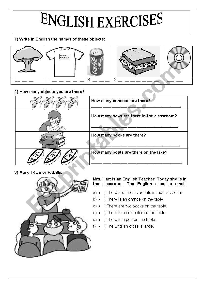 THERE TO BE EXERCISES worksheet