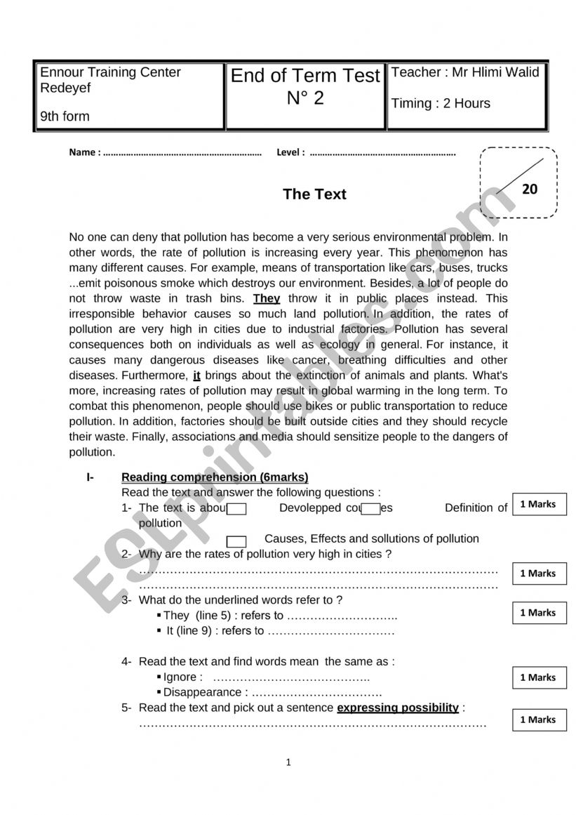 End Of Term Test N 2 ESL Worksheet By Walidos1982 end-of-term-test-n-2-esl-worksheet-by-walidos1982