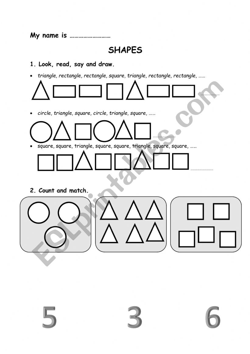 Shapes worksheet worksheet