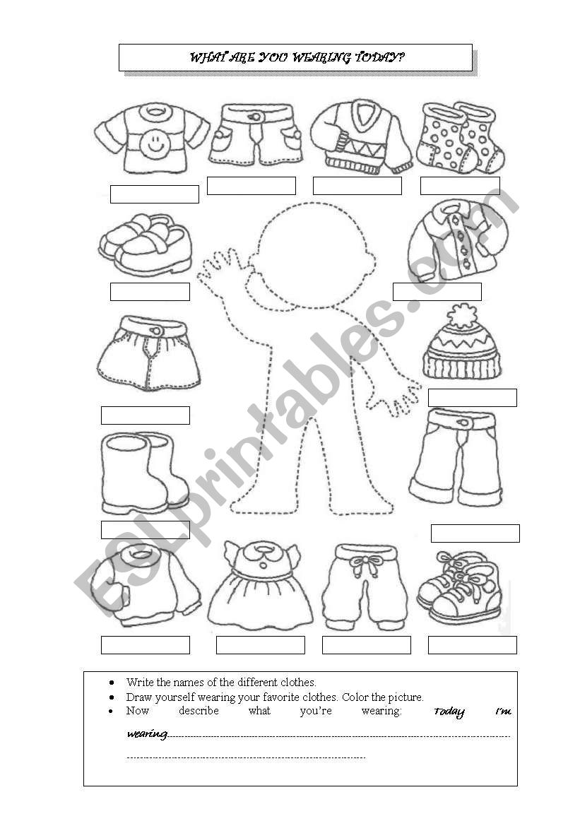 What are you wearing today? worksheet