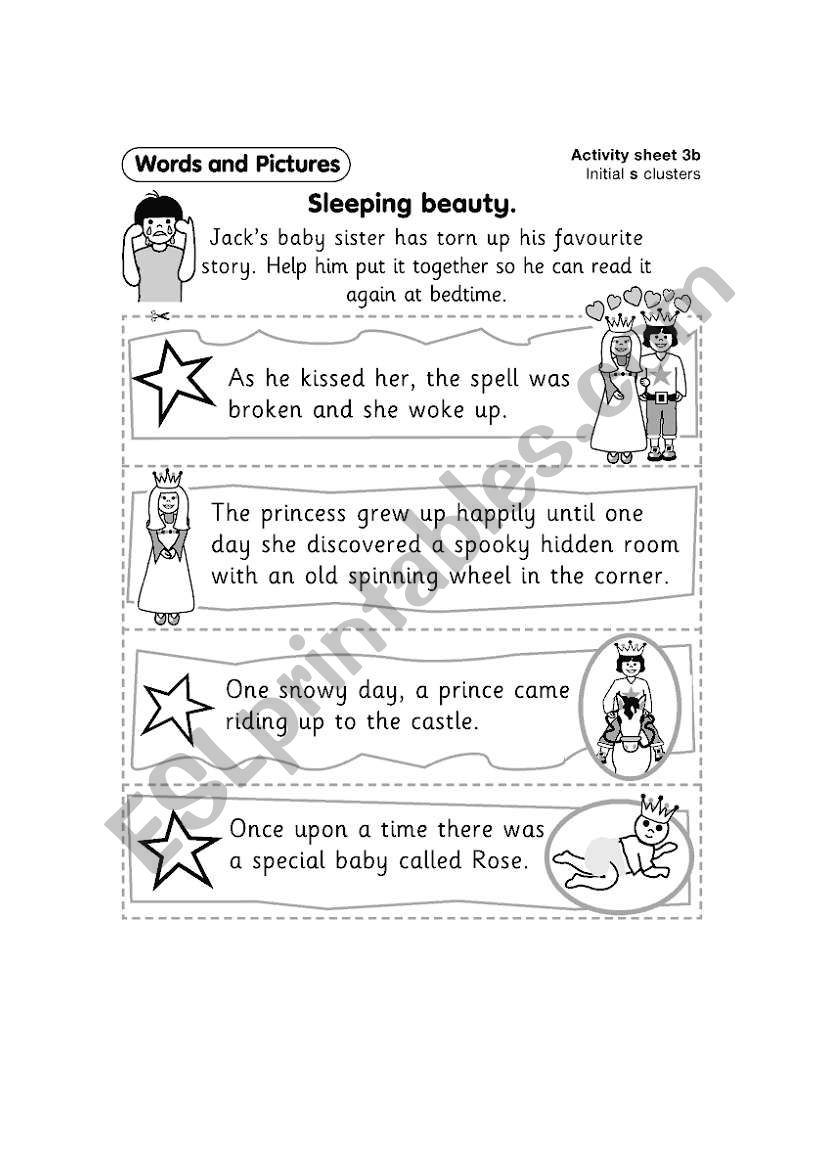 sleeping beauty worksheet