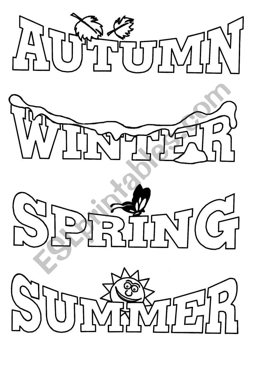 Seasons cards 2 worksheet