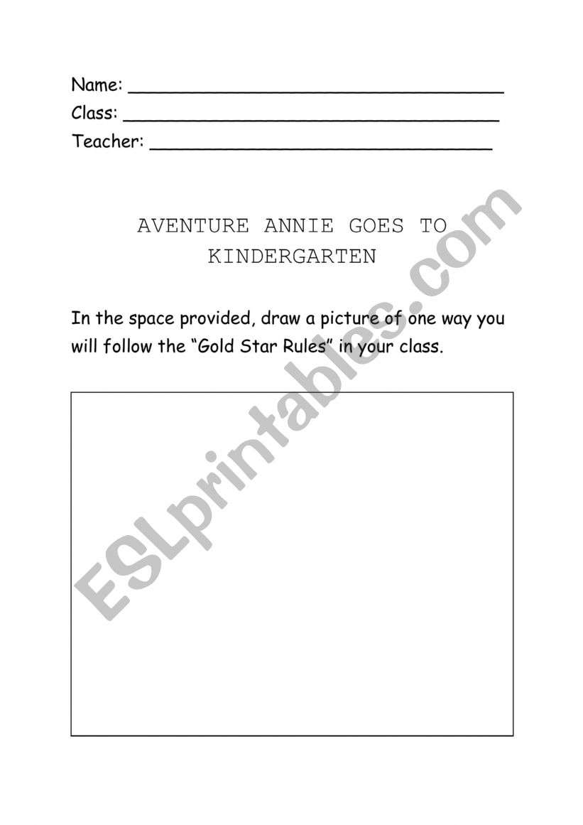 Adventure Annie worksheet