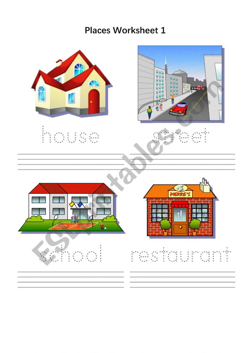 Places around town worksheet 1