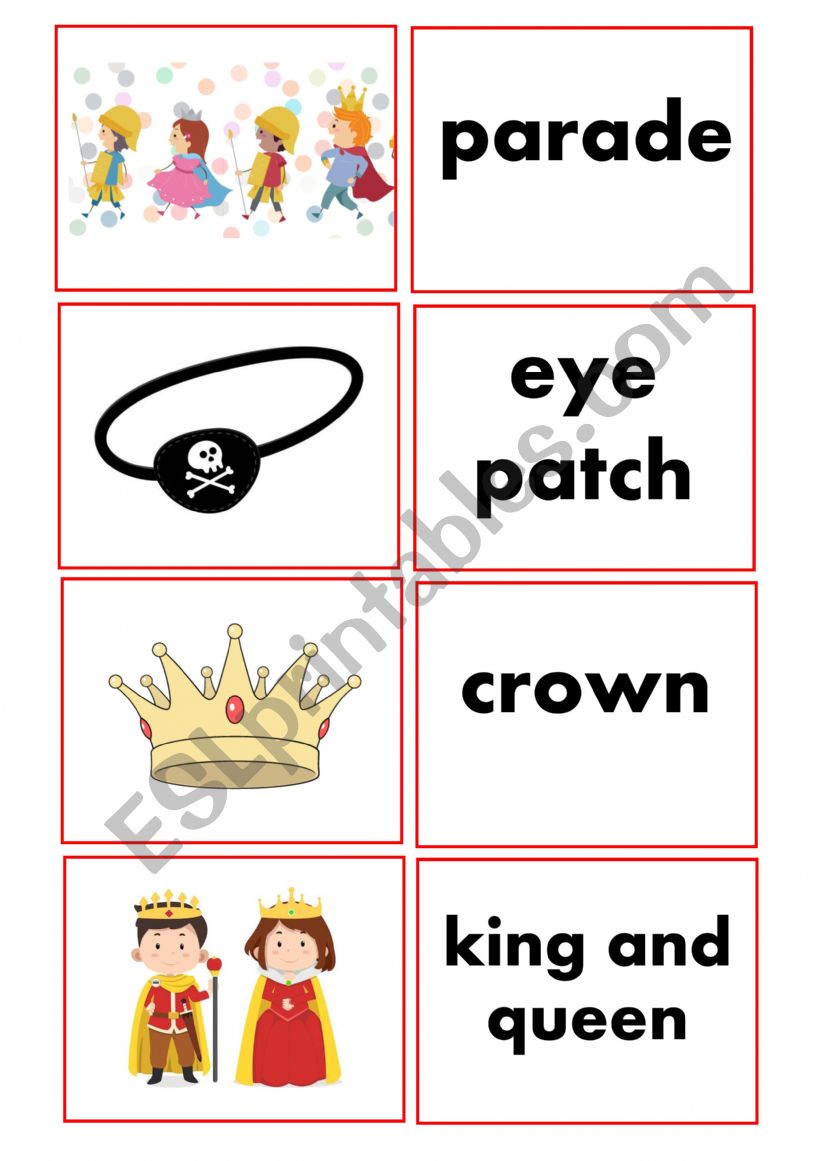 Carnival flashcards worksheet