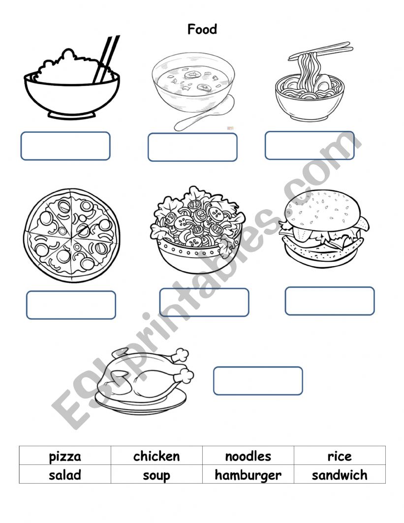 Food worksheet