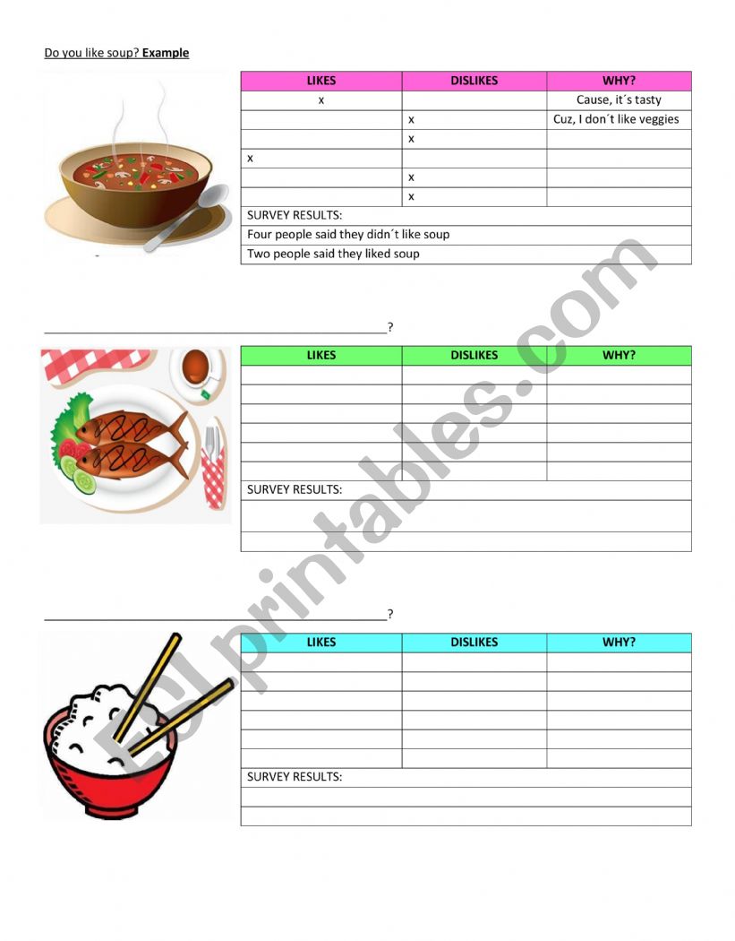 SPEAKING-FOOD worksheet