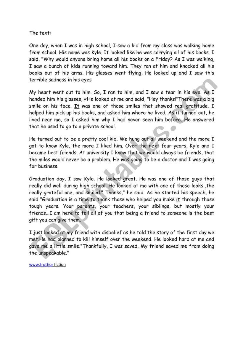 test worksheet
