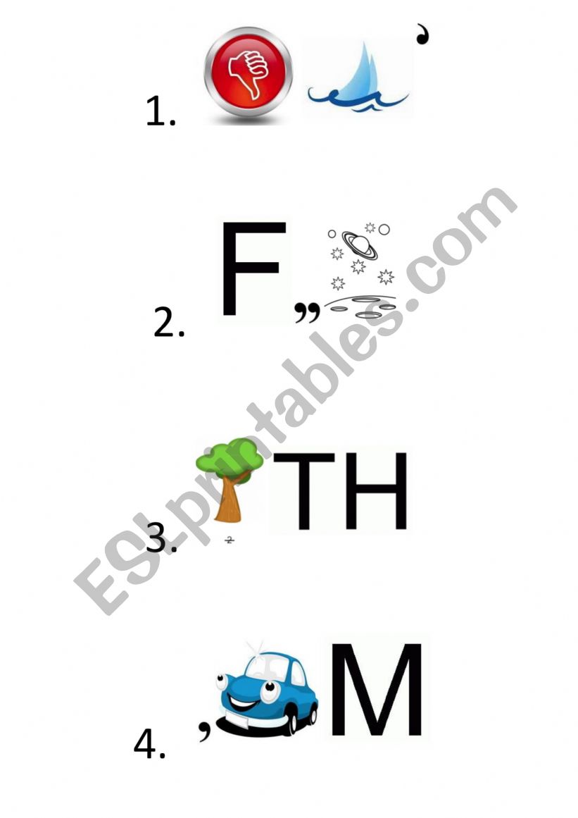 Body Parts Rebuses worksheet