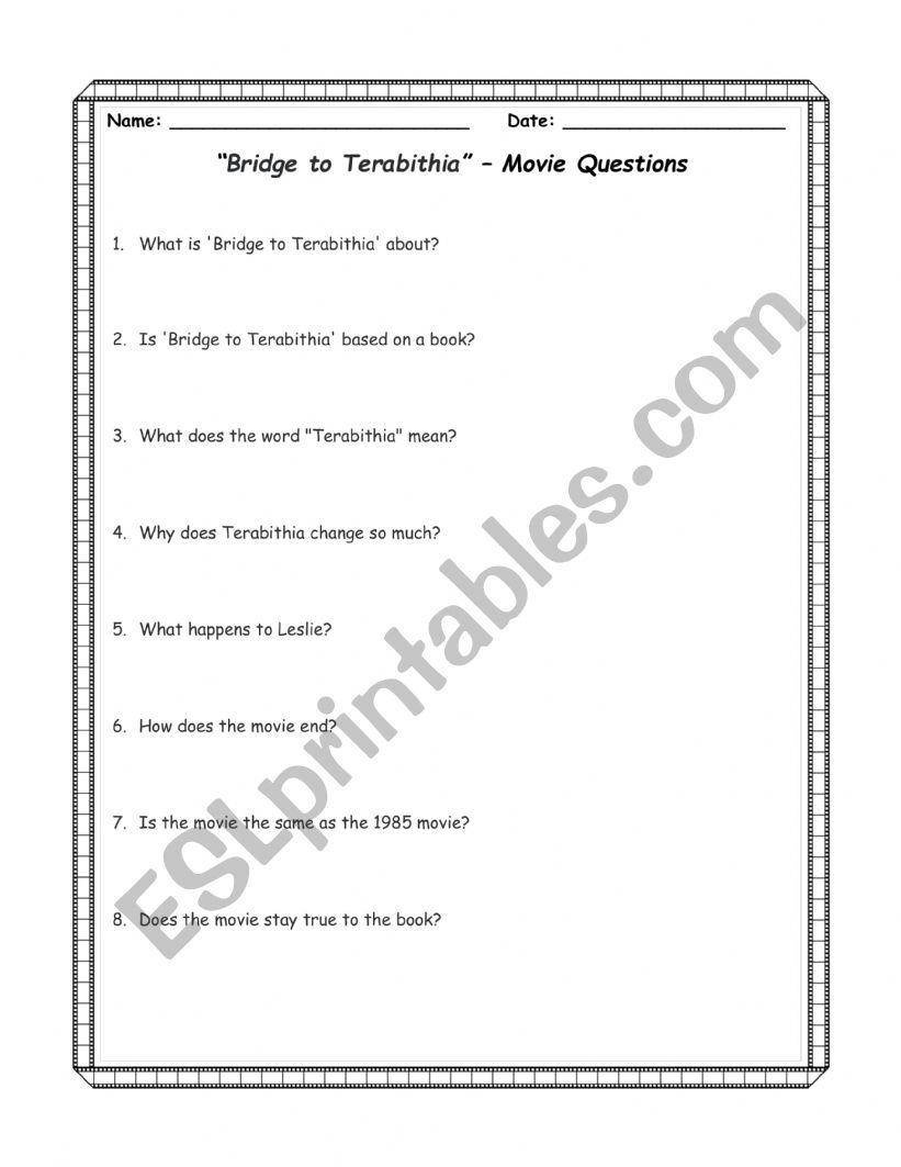 Bridge to Terabithia - Movie Guide