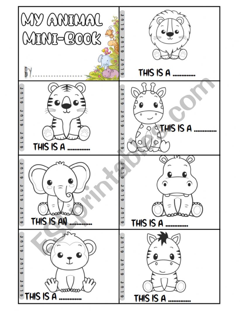 Animal Mini-book worksheet