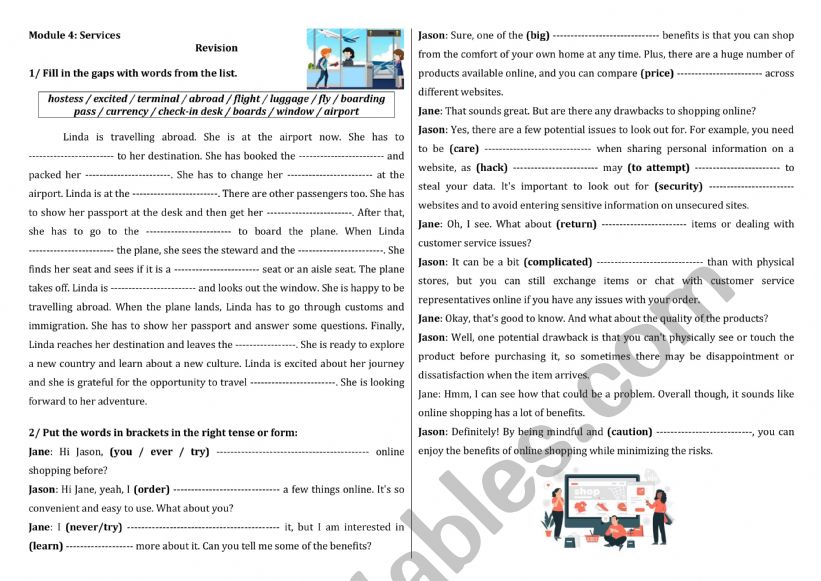 Module 4: Services worksheet