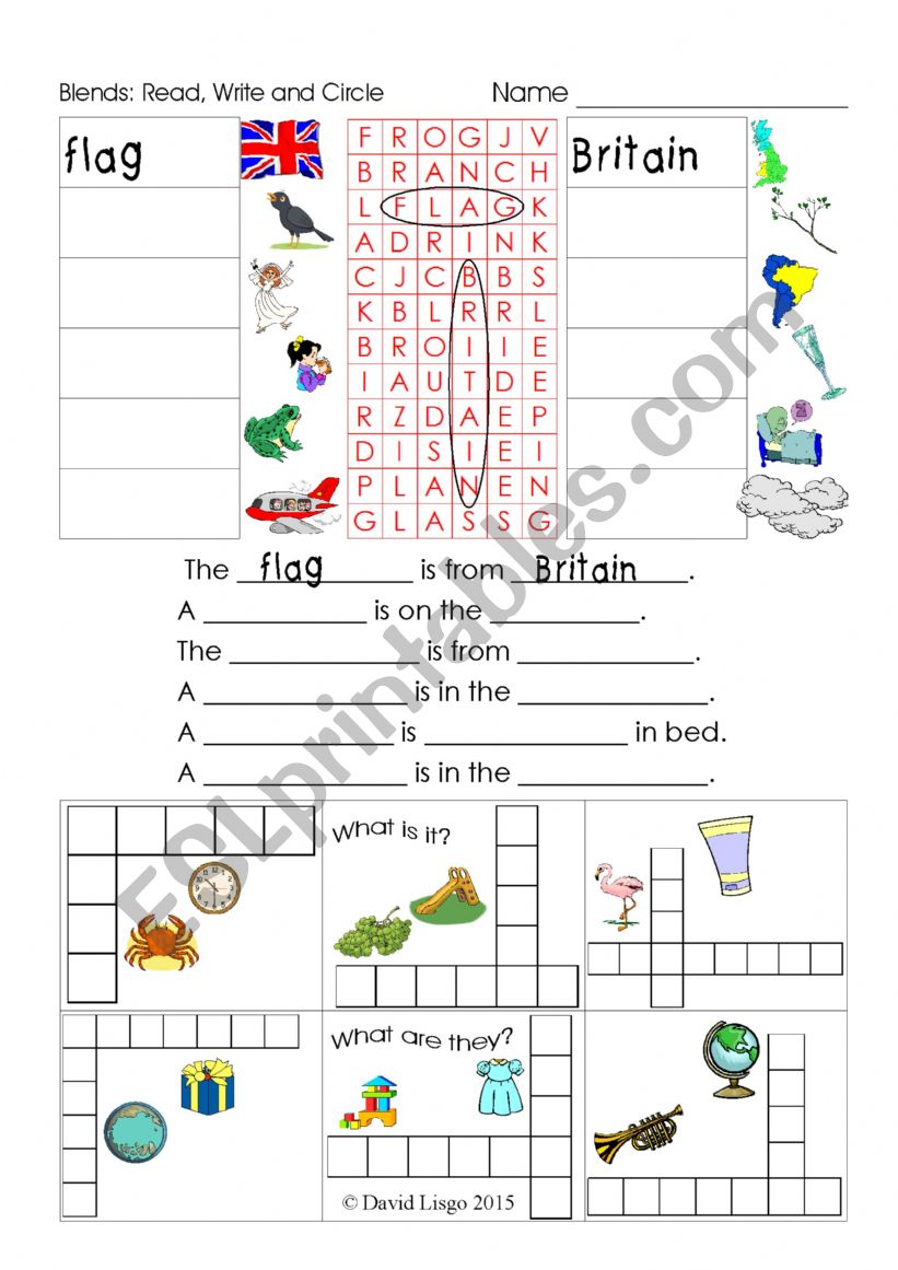 Blends: Read and Write 1 worksheet