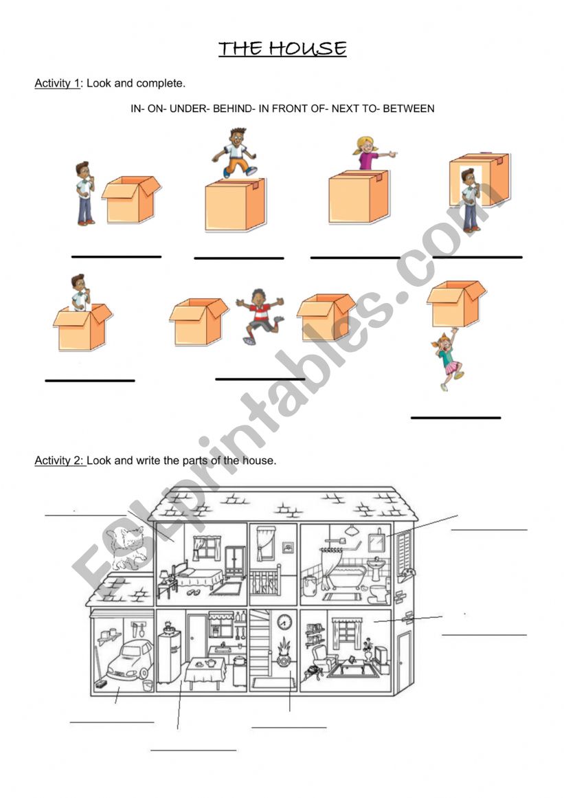 The house worksheet