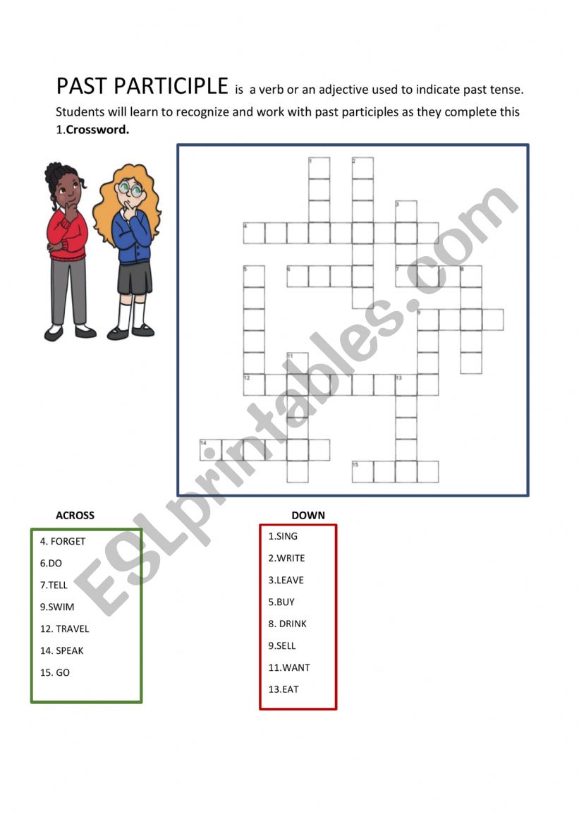 Past participle worksheet