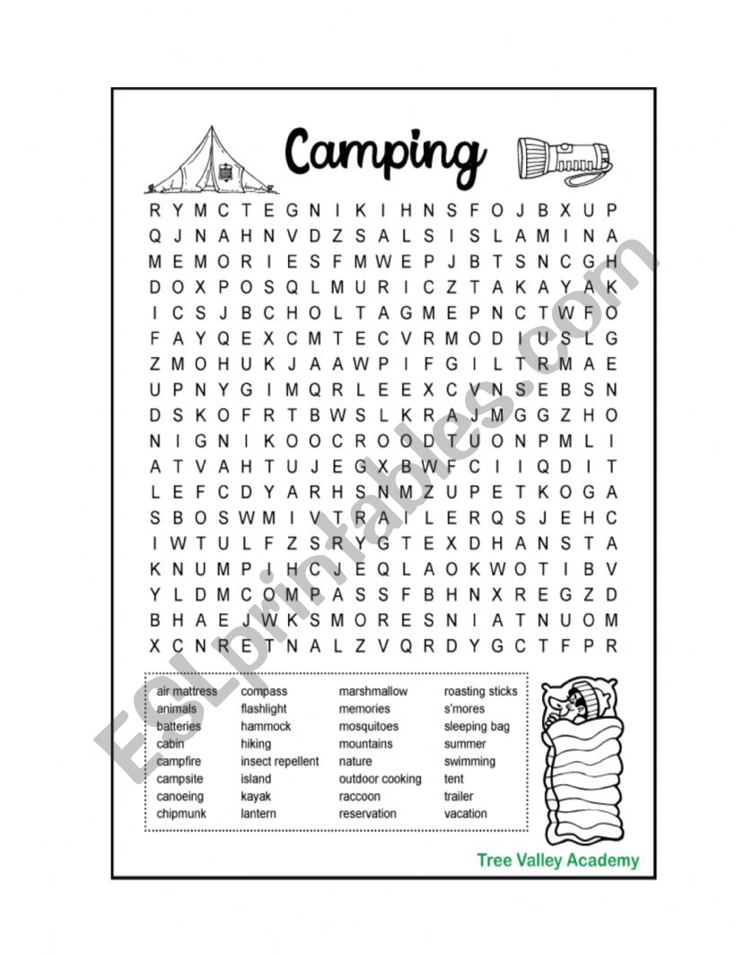 word search worksheet