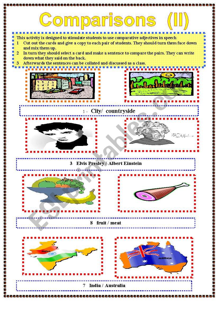 Comparative Aadjectives  worksheet