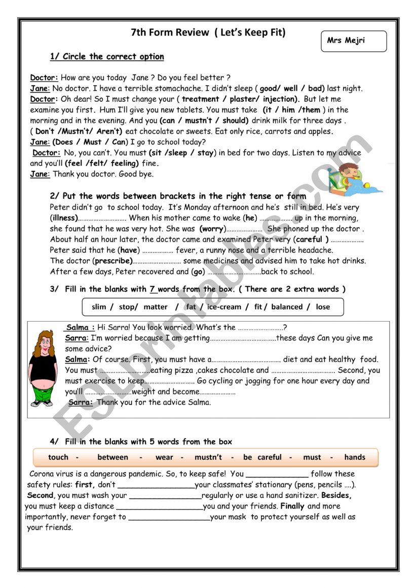 7th Form Module 4  ( What�s the matter?)