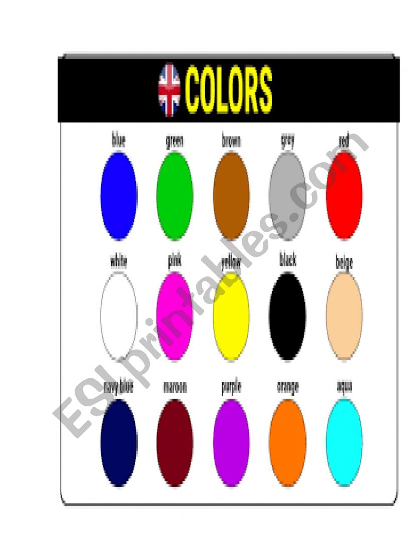 colors  worksheet