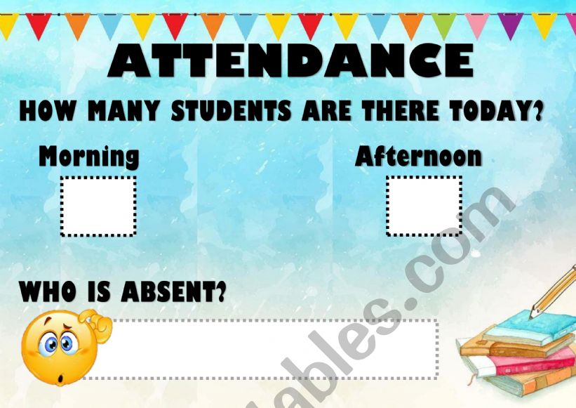 attendance board worksheet