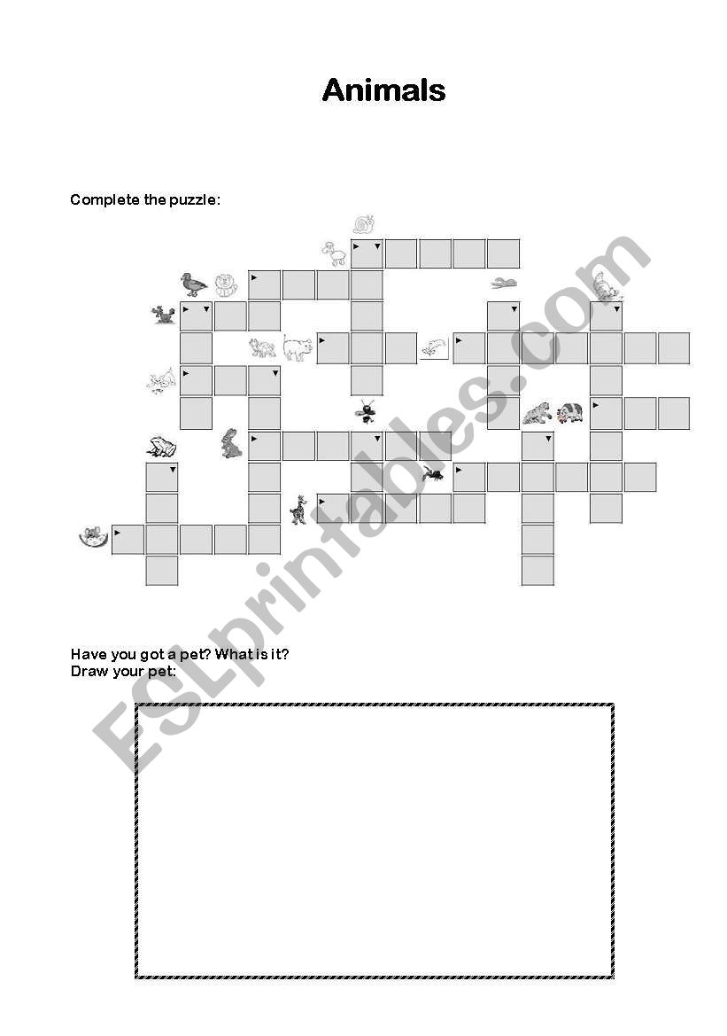 Animlas_1 worksheet