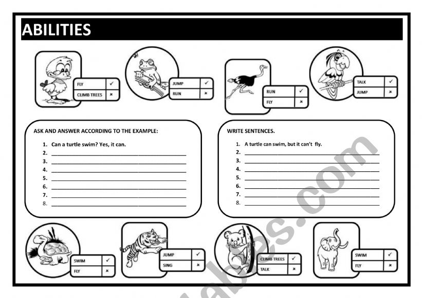 ABILITIES worksheet