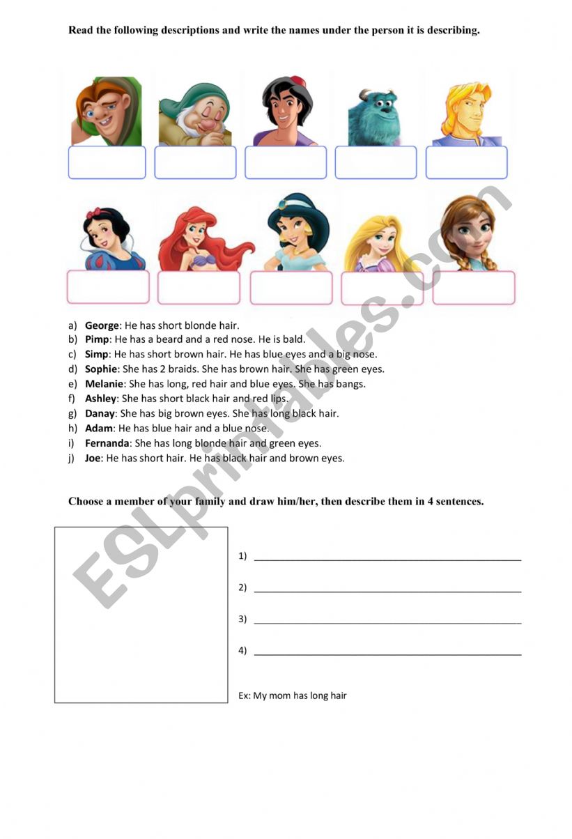 Physical appearance - Descriptions