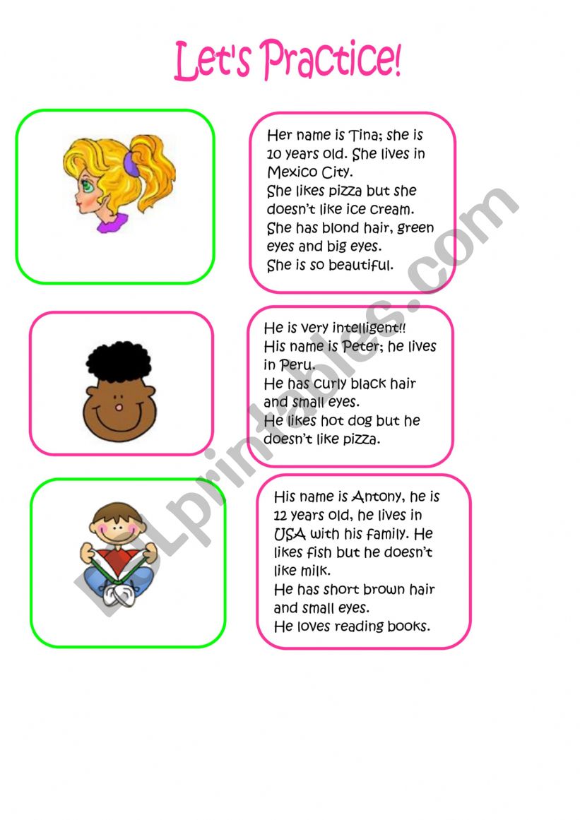 General information worksheet