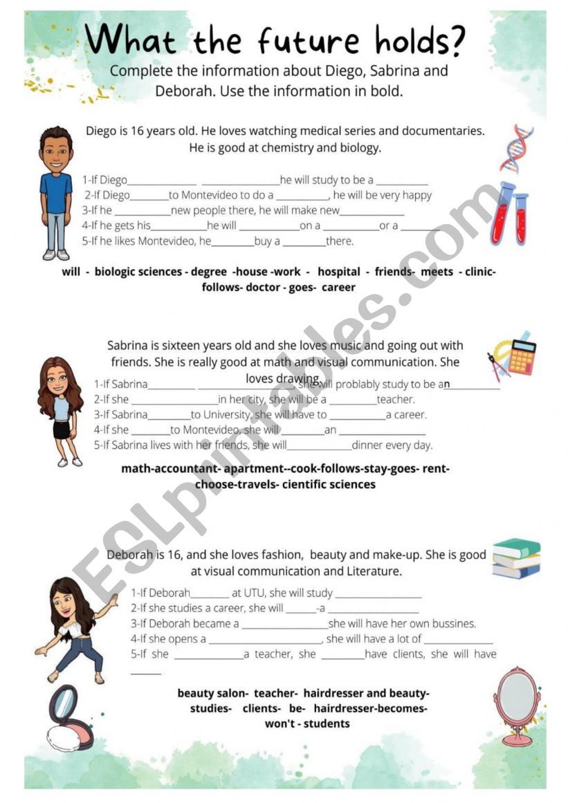 What the future holds? worksheet