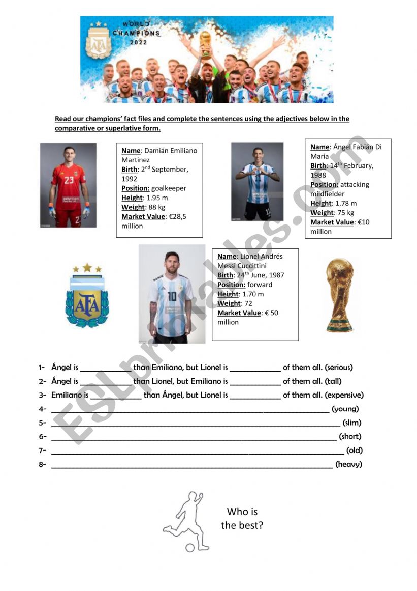 Comparatives and superlatives with the Scaloneta and Messi