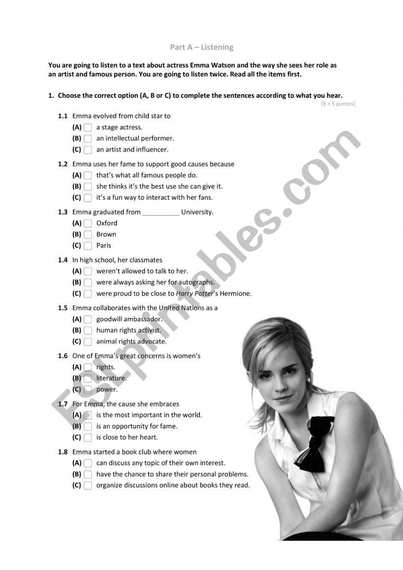 Art worksheet