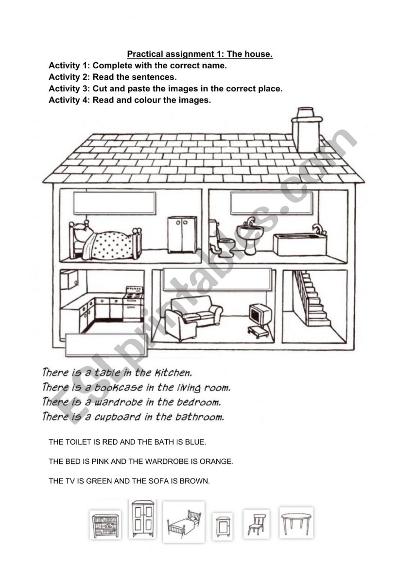 the house worksheet