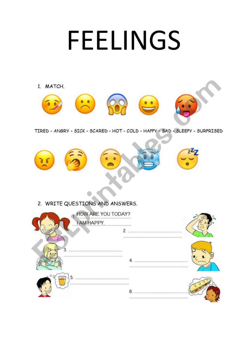 Feelings worksheet