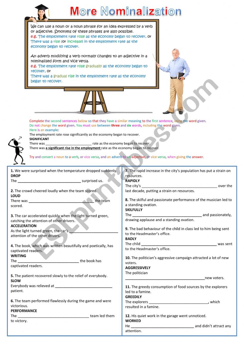 More Nominalization  worksheet