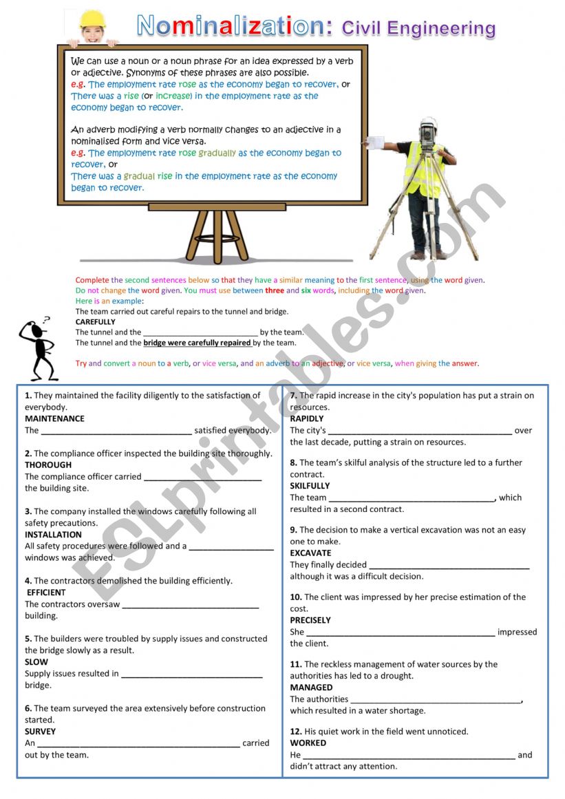 Nominalization: Civil Engineering Version