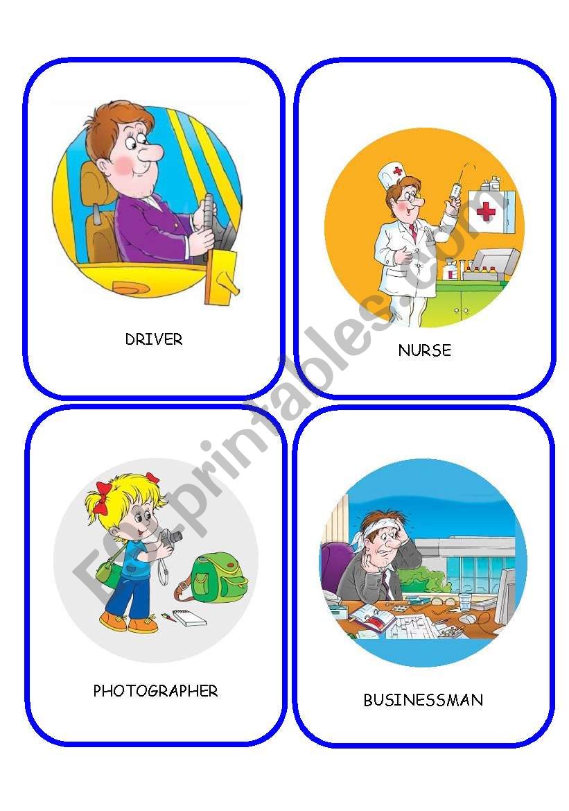 JOBS FLASHCARDS 3 worksheet