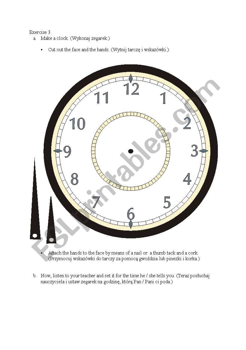 Clock watch time worksheet