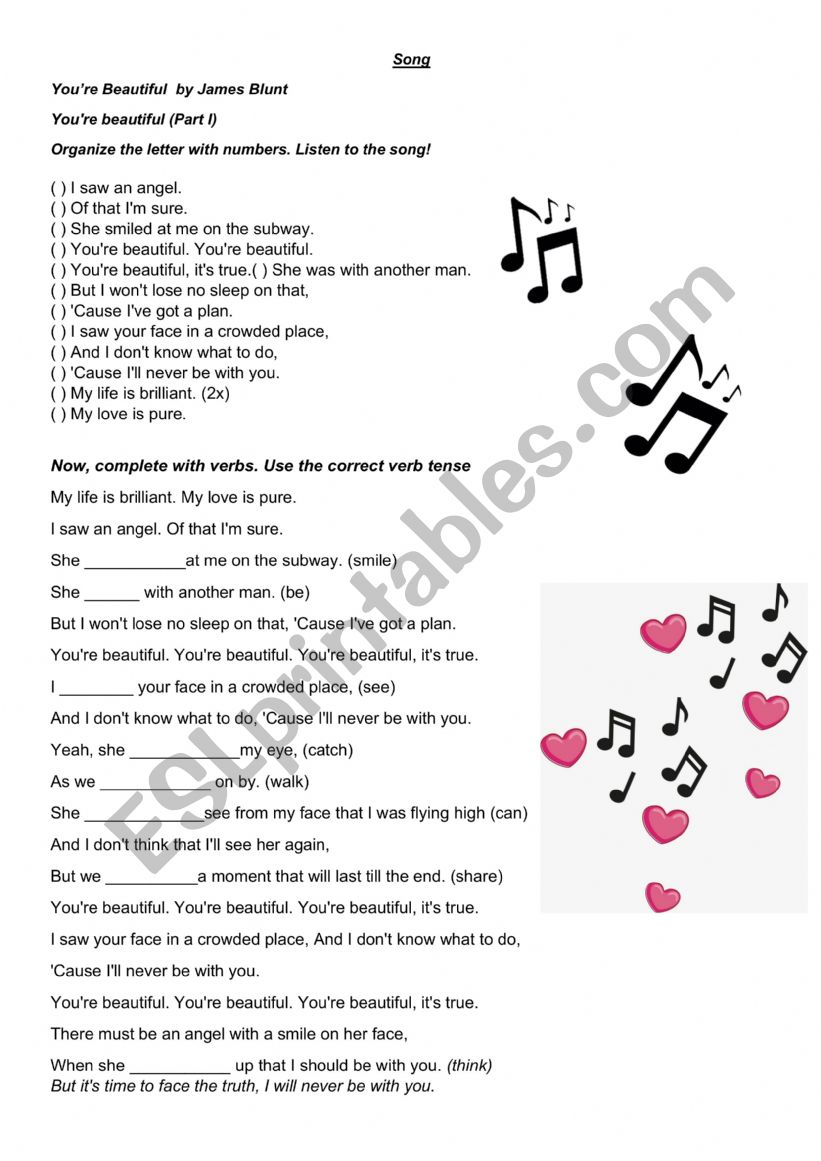 Song YouÃ¯Â¿Â½re beautiful by James Blunt