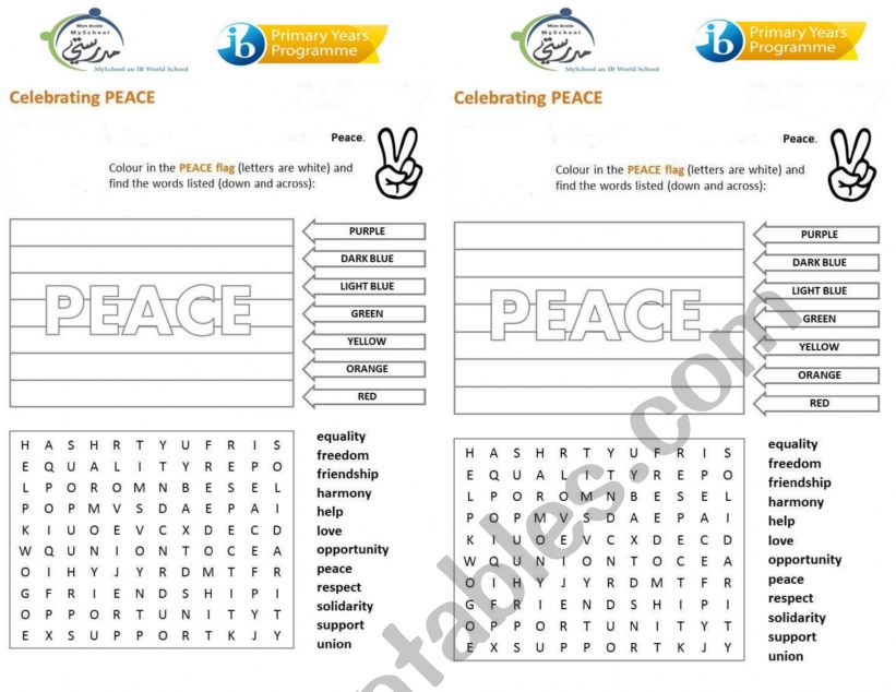 Sharing natural resources worksheet