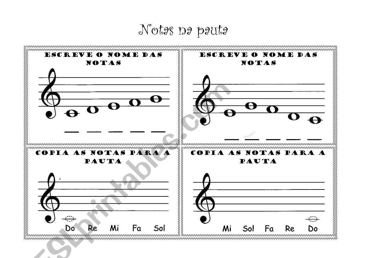 Musical notation worksheet