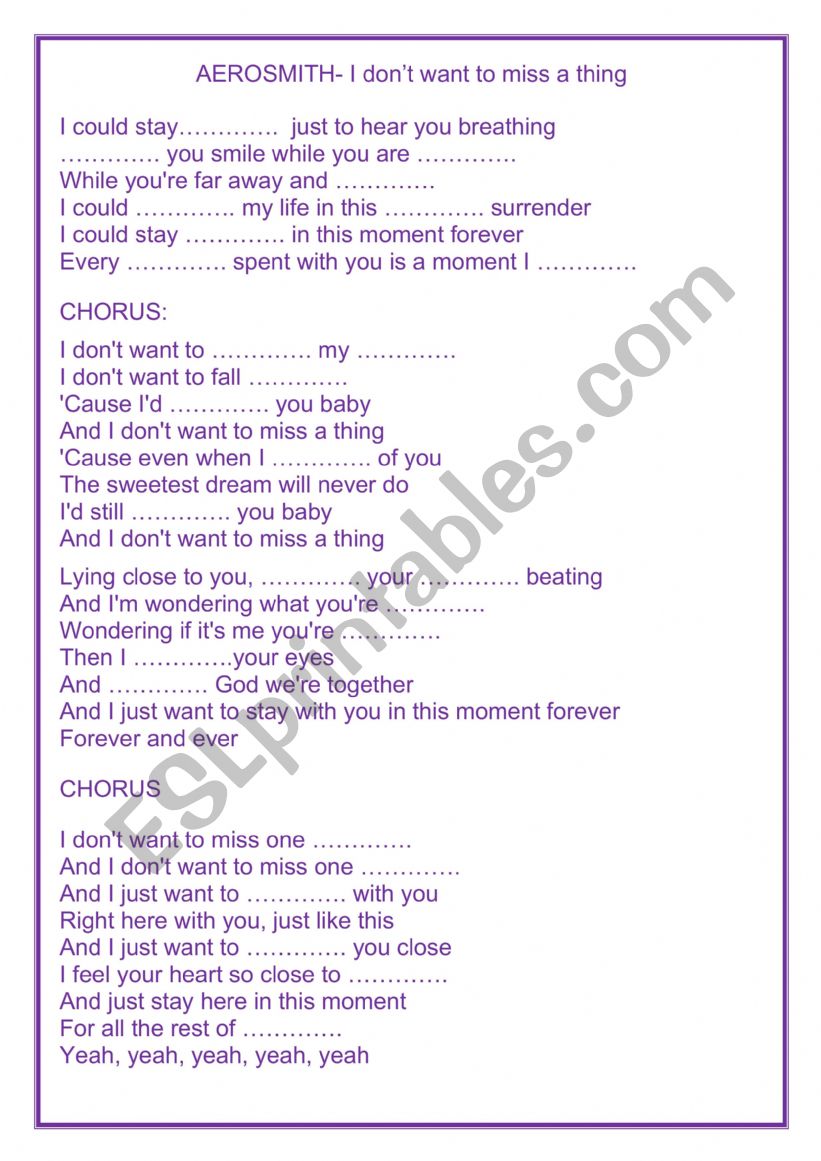 I DONÃ¯Â¿Â½T WANNA MISS ... AEROSMITH