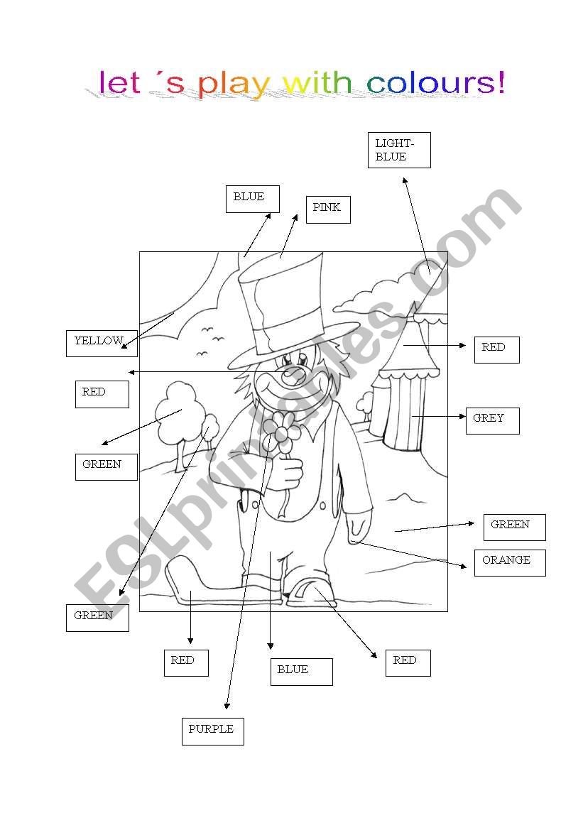 LET S PLAY WITH COLOURS worksheet